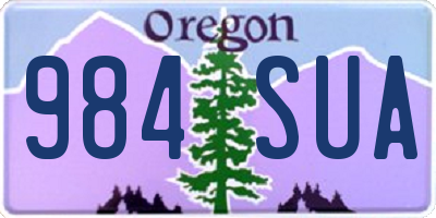 OR license plate 984SUA