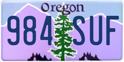 OR license plate 984SUF