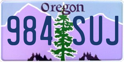 OR license plate 984SUJ