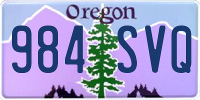 OR license plate 984SVQ