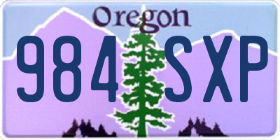 OR license plate 984SXP