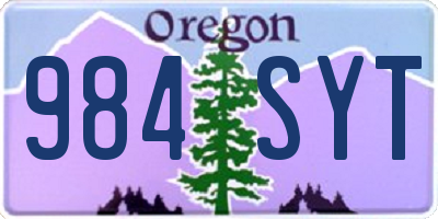 OR license plate 984SYT