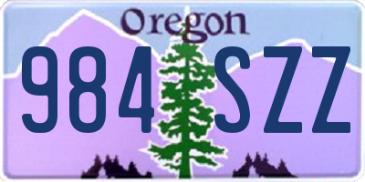 OR license plate 984SZZ