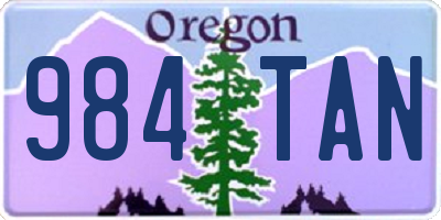 OR license plate 984TAN