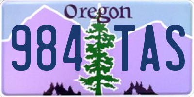 OR license plate 984TAS