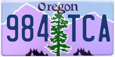 OR license plate 984TCA