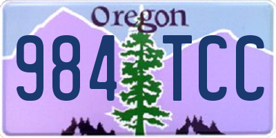 OR license plate 984TCC
