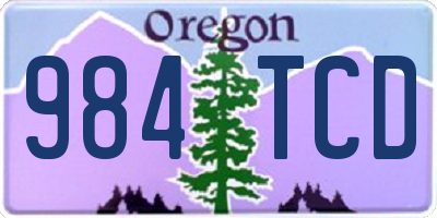 OR license plate 984TCD