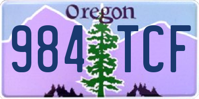 OR license plate 984TCF