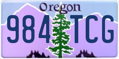 OR license plate 984TCG