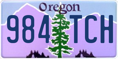 OR license plate 984TCH