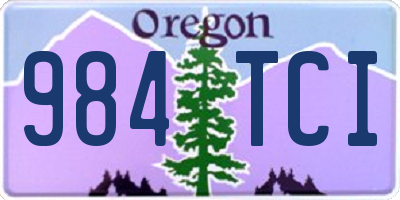 OR license plate 984TCI