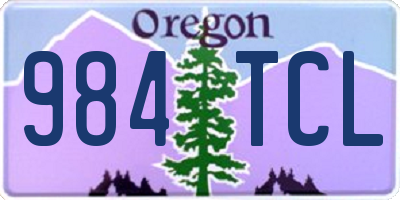 OR license plate 984TCL
