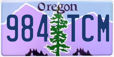 OR license plate 984TCM