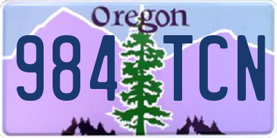 OR license plate 984TCN