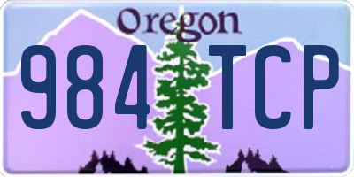 OR license plate 984TCP