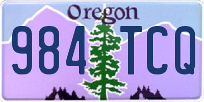 OR license plate 984TCQ