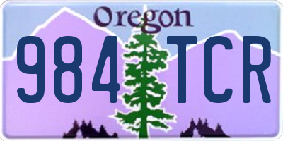 OR license plate 984TCR