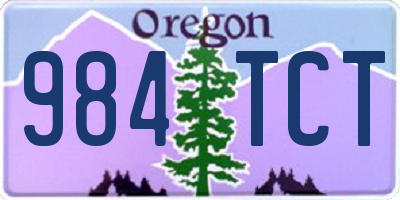 OR license plate 984TCT