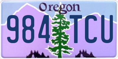 OR license plate 984TCU