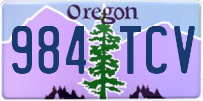 OR license plate 984TCV