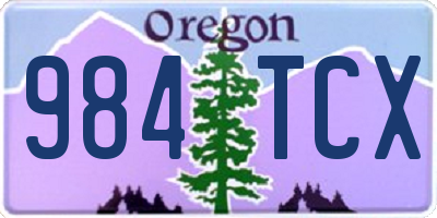 OR license plate 984TCX