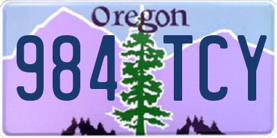 OR license plate 984TCY