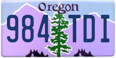OR license plate 984TDI