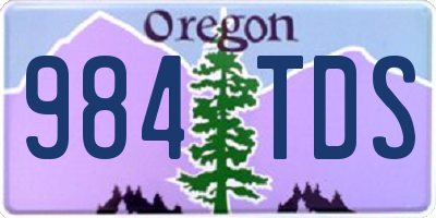 OR license plate 984TDS