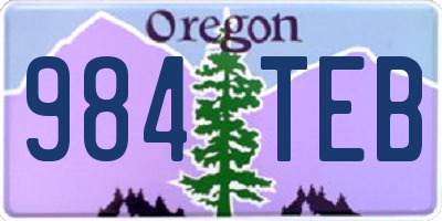 OR license plate 984TEB