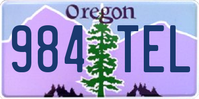 OR license plate 984TEL