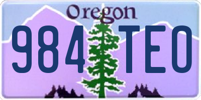OR license plate 984TEO