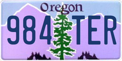 OR license plate 984TER