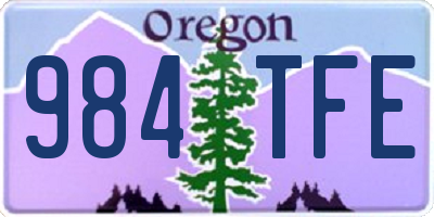 OR license plate 984TFE