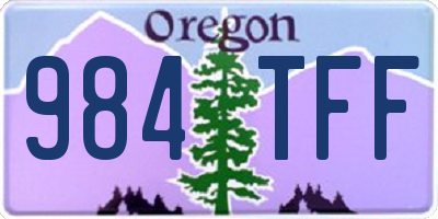 OR license plate 984TFF