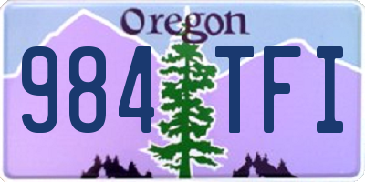 OR license plate 984TFI