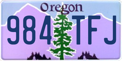 OR license plate 984TFJ