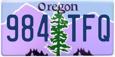 OR license plate 984TFQ