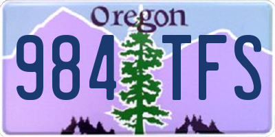 OR license plate 984TFS