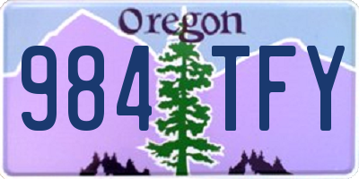 OR license plate 984TFY