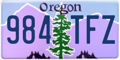 OR license plate 984TFZ