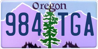 OR license plate 984TGA