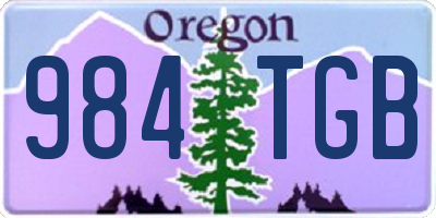 OR license plate 984TGB