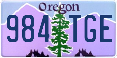 OR license plate 984TGE