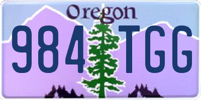 OR license plate 984TGG