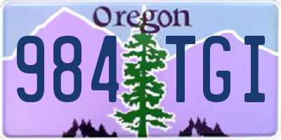 OR license plate 984TGI