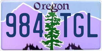 OR license plate 984TGL