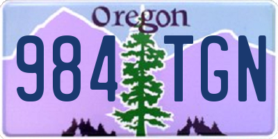 OR license plate 984TGN