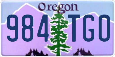 OR license plate 984TGO
