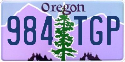OR license plate 984TGP